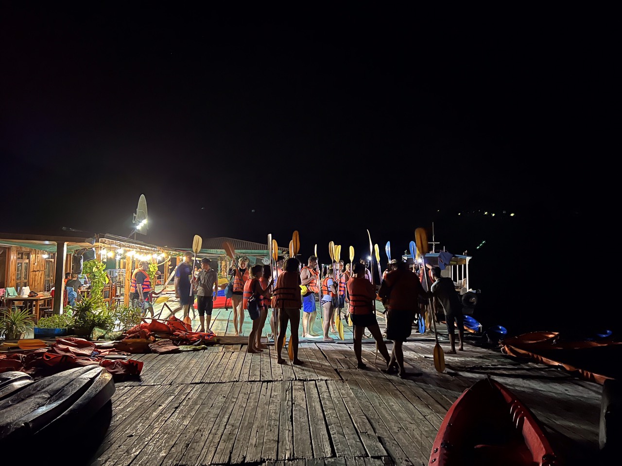 NIGHT KAYAKING WITH GLOWING PLANKTONS BIOLUMINESCENT